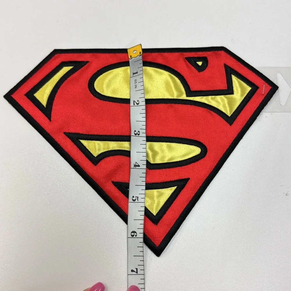 SET of Superman Iron-On Decal Logo Superhero NEW Set of 2! 6.5” x 8.5”